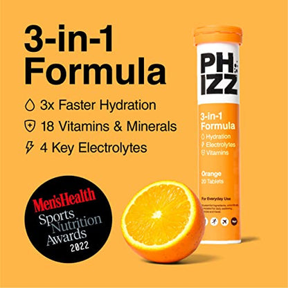 Phizz Electrolytes, Multivitamin & Hydration Tablets - 20 Effervescent Rehydration Electroly PhizzUS supplements