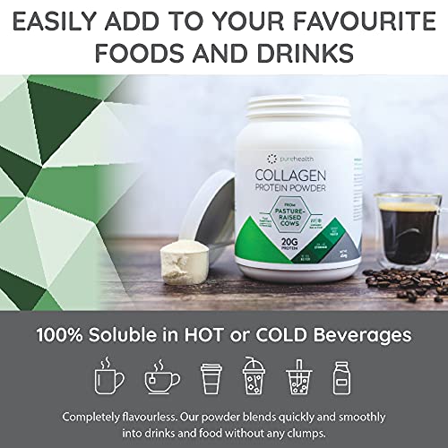 Pure Health Unflavored Collagen Powder Supplement 454g | 20g of Protein Per Serving Pure HealthAu supplements