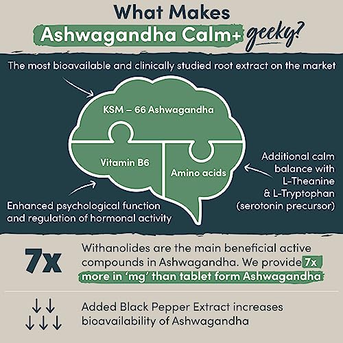 Ashwagandha KSM 66 Complex - 3000mg Enhanced with Amino Acids & Vitamin B6 Nutrition GeeksUS supplements