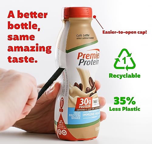Premier Protein Shake, Café Latte Liquid, 30g Protein, 1g Sugar, 24 Vitamins & Minerals Premier ProteinUS supplements