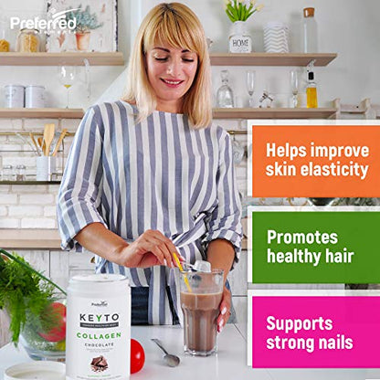 Keto Collagen Protein Powder with MCT Oil – Keto and Paleo Friendly Grass Fed and Pasture Preferred ElementsUS supplements
