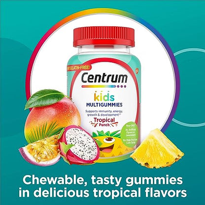 Centrum Kids Multivitamin Gummies, Tropical Punch Flavor Made With Natural Flavors CentrumUS supplements