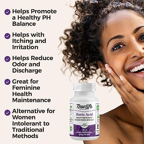 NewLife Naturals Boric Acid Suppositories for Women - 600mg NewLife NaturalsAu supplements