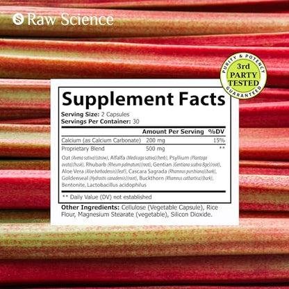 Colon Cleanse - Detox, Digestive Health, Psyllium Husk, Aloe Vera, Bentonite Clay, Acidophilus Probiotic S RAW SCIENCEUS supplements