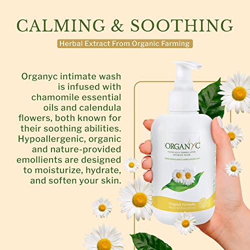 Organyc Feminine Intimate Wash for Sensitive Skin with Chamomile, Free from Chlorine, Parabens OrganycAu supplements