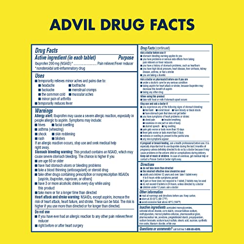 Advil Pain Reliever and Fever Reducer, Ibuprofen 200mg for Pain Relief - 300 Count, Advil PM Pain Reliever and Nighttime Sleep Aid, Ibuprofen for Pain Relief and Diphenhydramine Citrate - 2 Count AdvilAu supplements