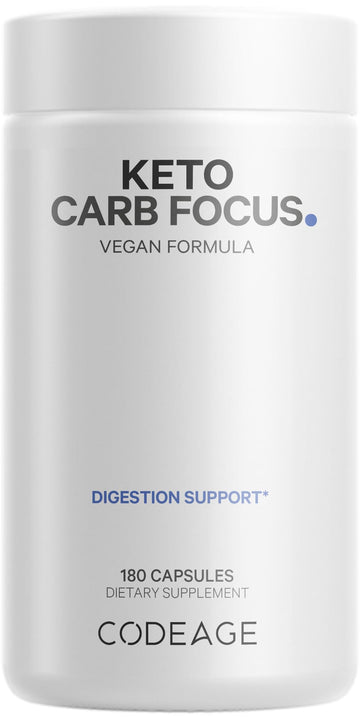 Codeage Keto Carb, White Kidney Bean, Green Tea & Cinnamon Bark Supplement, Triple Action Keto Cheat Vegan Pills, Ketogenic, Low Carb Diet Sugar, 3 Months Supply, Non-GMO, Gluten-Free, 180 Capsules CodeageAu supplements