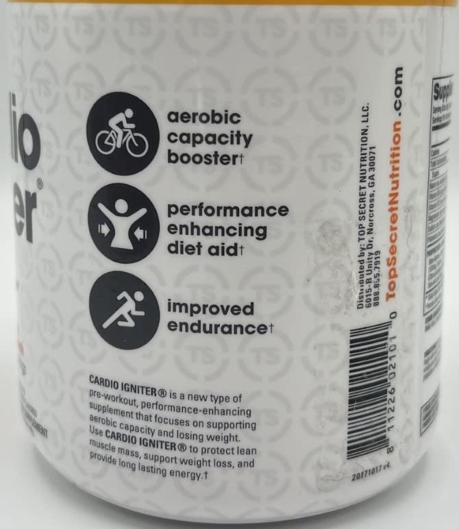 Top Secret Nutrition Cardio Igniter Pre-Workout Supplement with Beta-Alanine, L-Carnitine Top Secret NutritionAu supplements