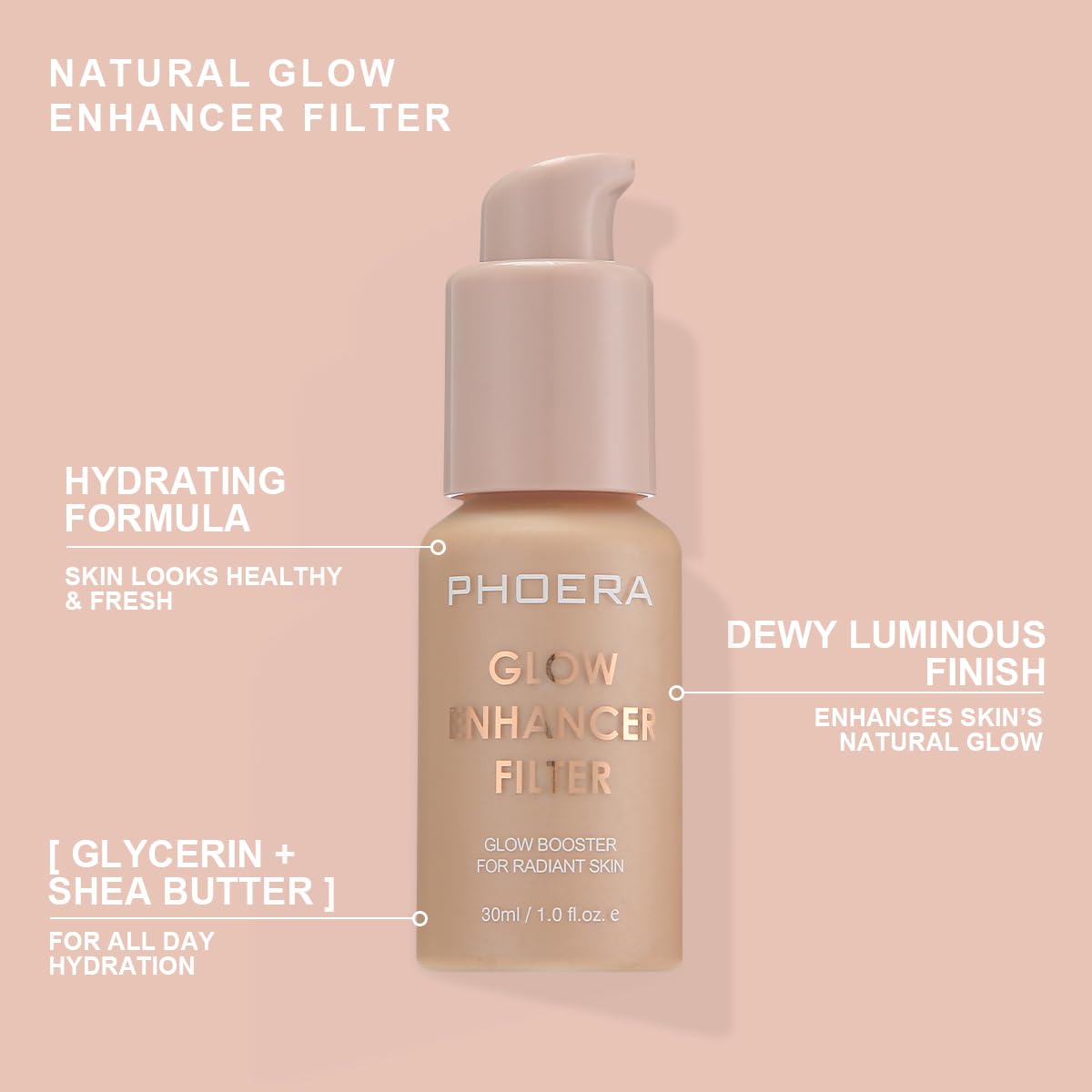 PHOERA Skin Glow Tint Foundation,Natural Radiant Flawless Filter Effect Silk Perfect Illuminating Foundation. (03 Medium) MeifenAu supplements