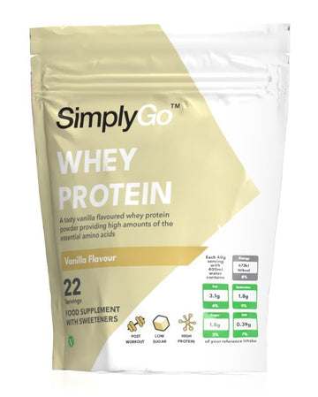 SimplyGo Whey Protein Powder | 900g | Simply Add 30g to Water, Juice or Shakes Simply SupplementsAu supplements