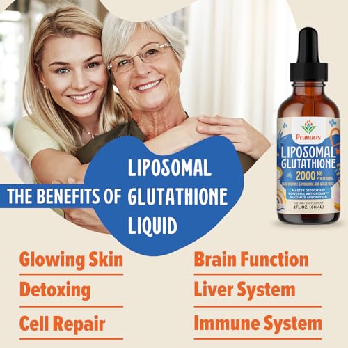 2000MG Liposomal Glutathione Liquid, 98% Absorption, Glutathione Liquid Supplement PrunucisUS supplements