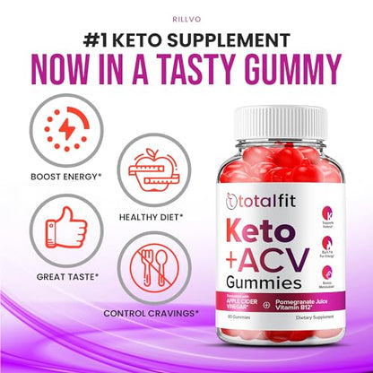 (3 Pack) Total Fit Keto ACV Gummies - Official - Keto TotalFit ACV Advanced Formula Plus RillvoUS supplements