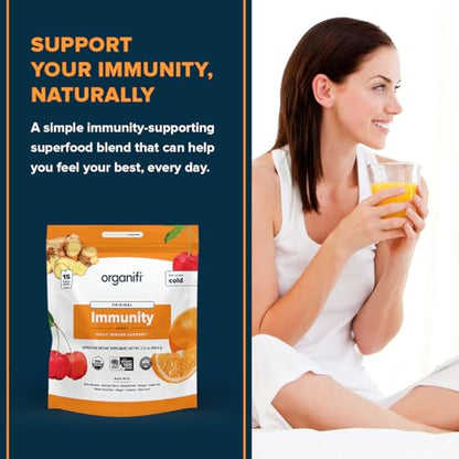 Organifi Immunity - Organic Superfood Immunity Support - 15 Single Serve Packets OrganifiUS supplements