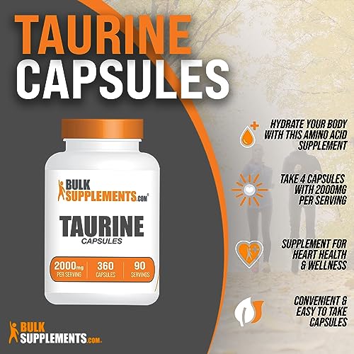 BULKSUPPLEMENTS.COM Taurine Capsules - Taurine Supplement, Taurine 2000mg BULKSUPPLEMENTS.COMUS supplements