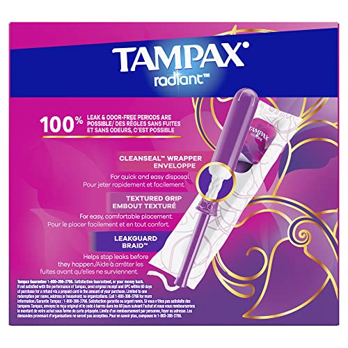 Tampax Radiant Tampons 42 R 2.7X 3/4/ 42ct, Pink and Blue TampaxAu supplements