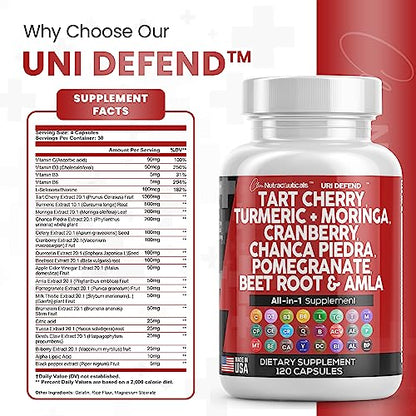 Tart Cherry Extract Capsules 20,000mg with Turmeric 8000mg Moringa Clean NutraceuticalsUS supplements