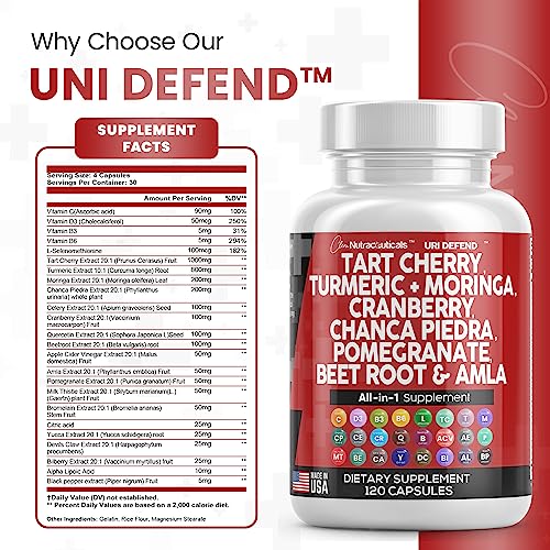 Tart Cherry Extract Capsules 20,000mg with Turmeric 8000mg Moringa Clean NutraceuticalsUS supplements