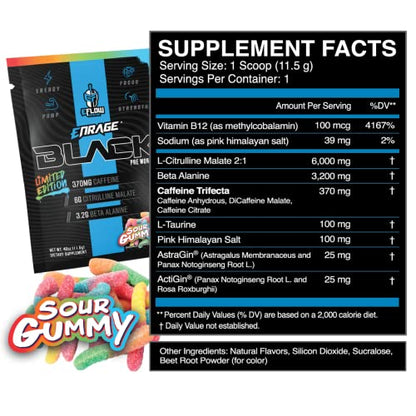 eFlow Nutrition ENRAGE Black Preworkout Sample Packs - Travel Packs - High Stim Energy eFlow NutritionUS supplements