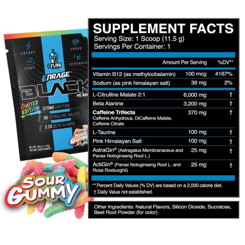 eFlow Nutrition ENRAGE Black Preworkout Sample Packs - Travel Packs - High Stim Energy eFlow NutritionAu supplements