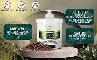 Advanced Clinicals Retinol Body Cream + Green Coffee Bean Oil Slim & Tighten Body Lotion Advanced ClinicalsUS supplements