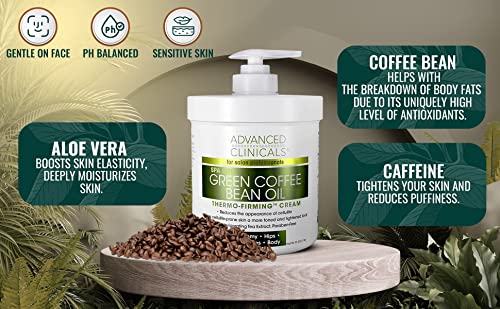 Advanced Clinicals Retinol Body Cream + Green Coffee Bean Oil Slim & Tighten Body Lotion Advanced ClinicalsAu supplements