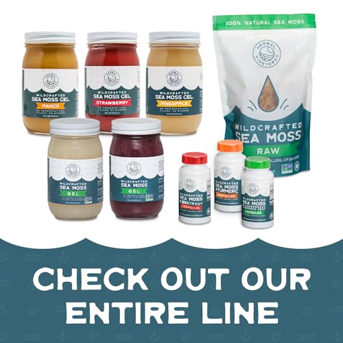 Herbal Vineyards Natural Organic Wildcrafted Gold Raw Sea Moss Gel for Immune Support Herbal VineyardsUS supplements