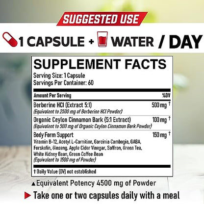 DEDICAD 13in1 Berberine Supplement - 4500mg for Weight Management, Heart & Immune DEDICADUS supplements