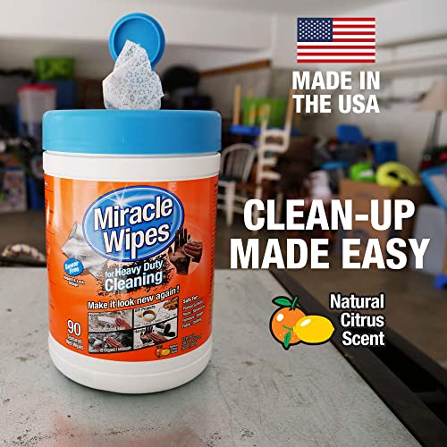 MiracleWipes for Heavy Duty Cleaning (90 Count) - All Purpose Cleaner, Kitchens MiracleWipesUS supplements