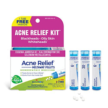 Boiron Acne Relief Kit for Blackheads, Oily Skins, Whiteheads on The Face and Body - 3 Count (240 Pellets) BoironAu supplements