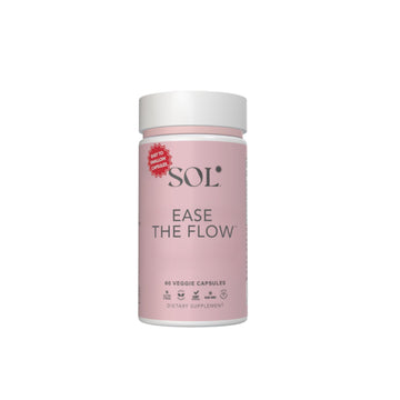 Sol Nutrition Ease the Flow - PMS Support, Menstrual Relief, PMDD Supplements, Period Relief Products, Eases Bloating & Mood Swings, Vitamins B6 & B8, 60 Easy-to-Swallow Capsules Sol NutritionAu supplements