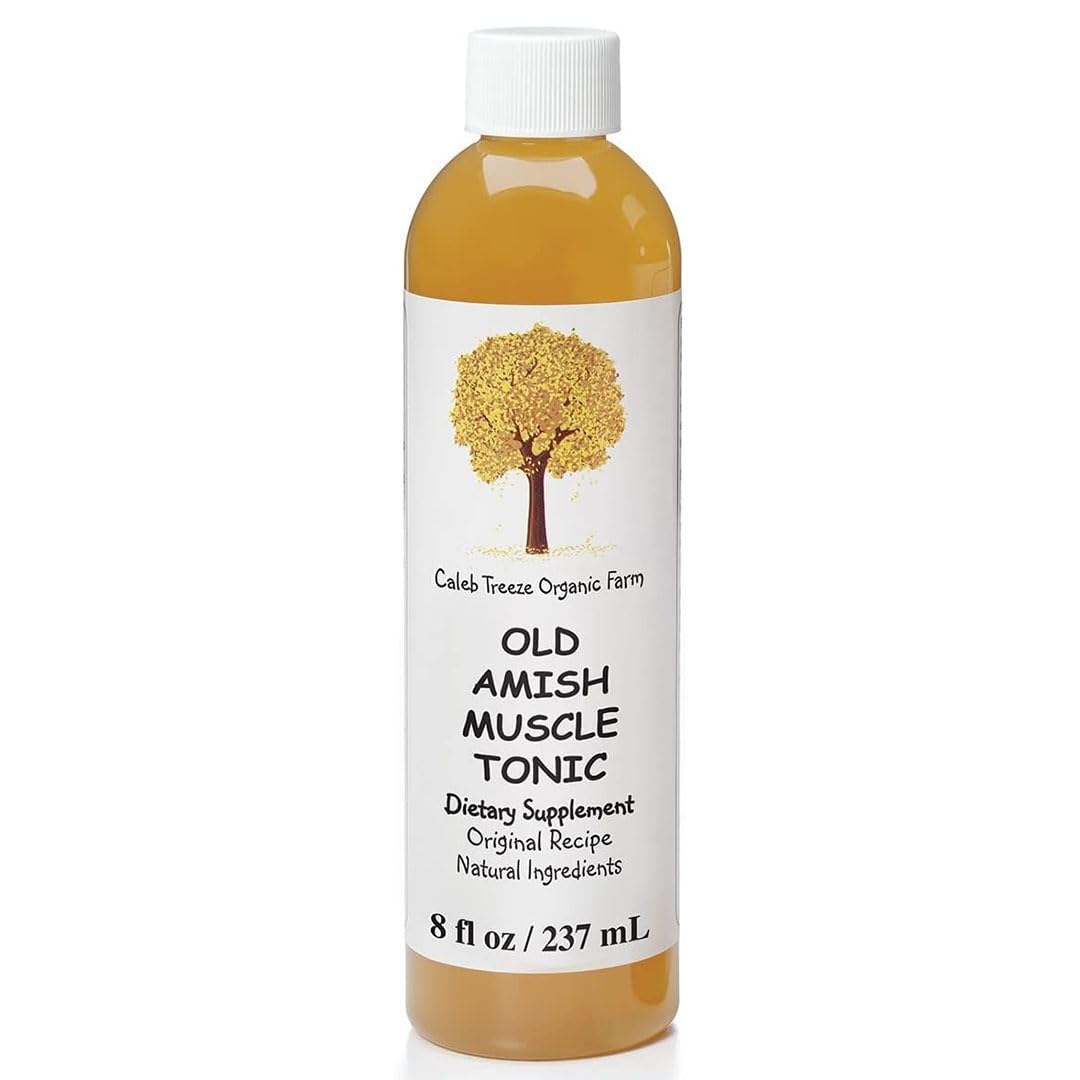 Caleb Treeze Old Amish Muscle Tonic 8 fl oz, Leg & Foot Cramps Relief, Restless Legs, Muscle Cramps & Spasm Relief - Pack of 6 Caleb TreezeAu supplements