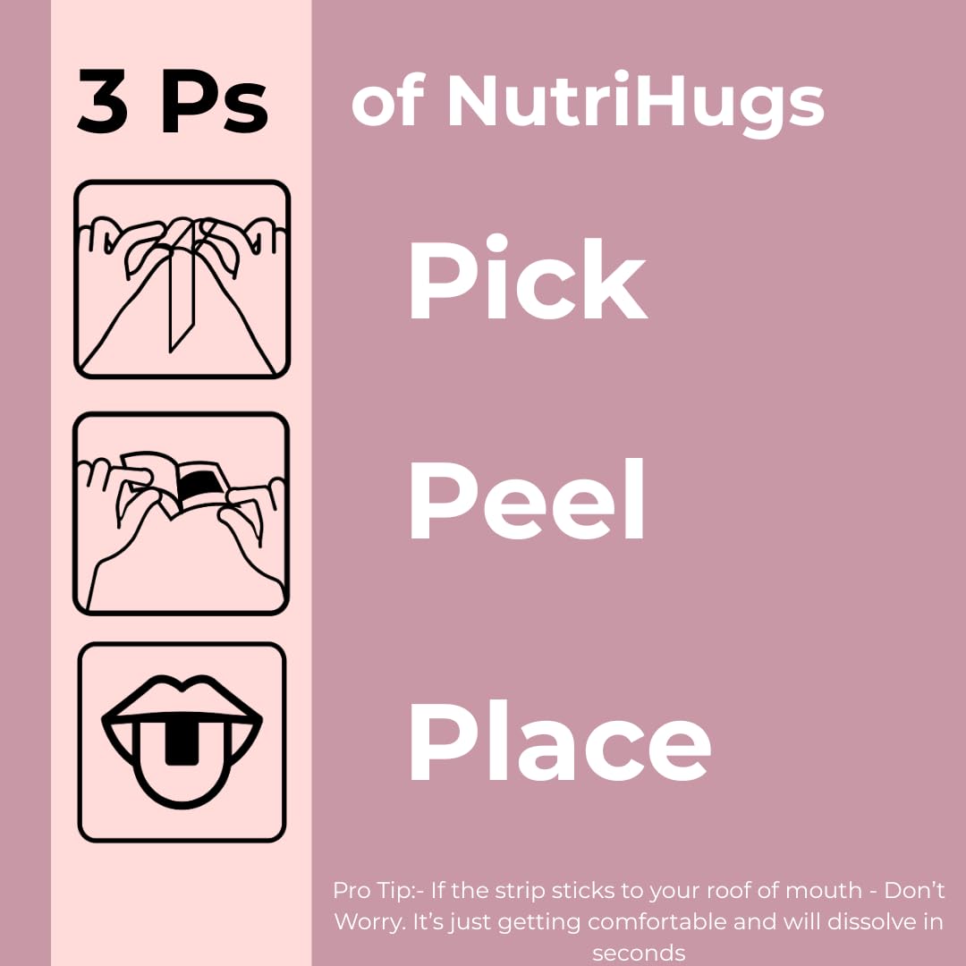 NutriHugs Daily Multivitamin Dissolving Strips - Vitamins A, B-Complex, C, D3 and K2 - 11 Essential Vitamins & Minerals - Vegan, Sugar-Free, Fast-Absorbing Oral Thin Film - Doctor-Founded - 30 Count MedHugsAu supplements