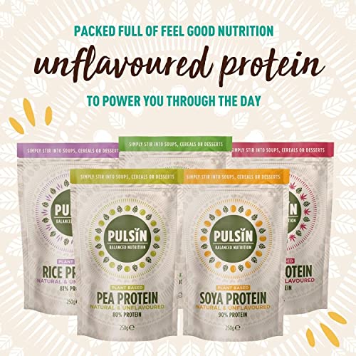 Pulsin - Unflavoured Vegan Pea Protein Powder - 250g - 8.0g Protein, 0g Carbs, 41 Kcals Per Serving PulsinAu supplements