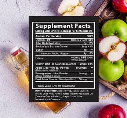 Doc Thackery Apple Cider Vinegar Gummies 1000mg Plus Per Serving, from The Mother Doc ThackeryUS supplements