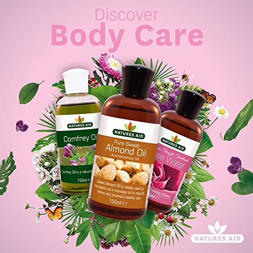 Natures Aid Almond Oil, Pure, Sweet Almond Oil, Massage Oil, Suited to Dry, Sensitive Skin natures aidUS supplements