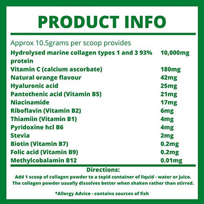 Collagen Powder Marine Supplement | Hydrolyzed Protein peptides with Hyaluronic Acid Vitamin C Biotin etc for Women Men Pure Food SupplementsUS supplements