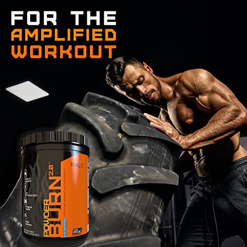 Rivalus Powder Burn 2.0 Pre Workout Supplement, Blue Raspberry, 0.89 Pounds RivalusUS supplements
