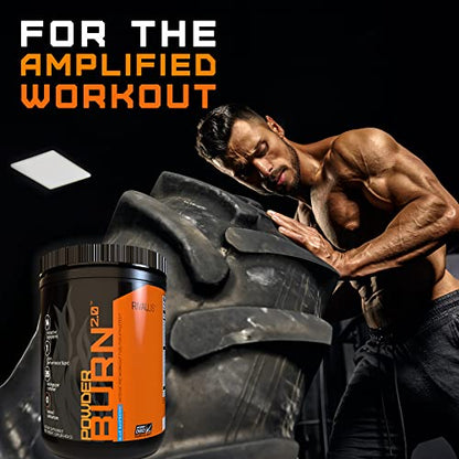 Rivalus Powder Burn 2.0 Pre Workout Supplement, Blue Raspberry, 0.89 Pounds RivalusUS supplements