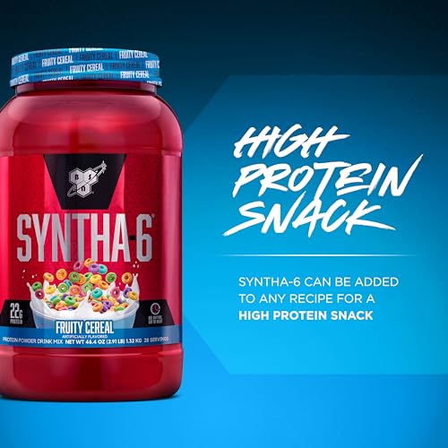 BSN SYNTHA-6 Whey Protein Powder with Micellar Casein, Milk Isolate, Fruity Cereal BSNUS supplements