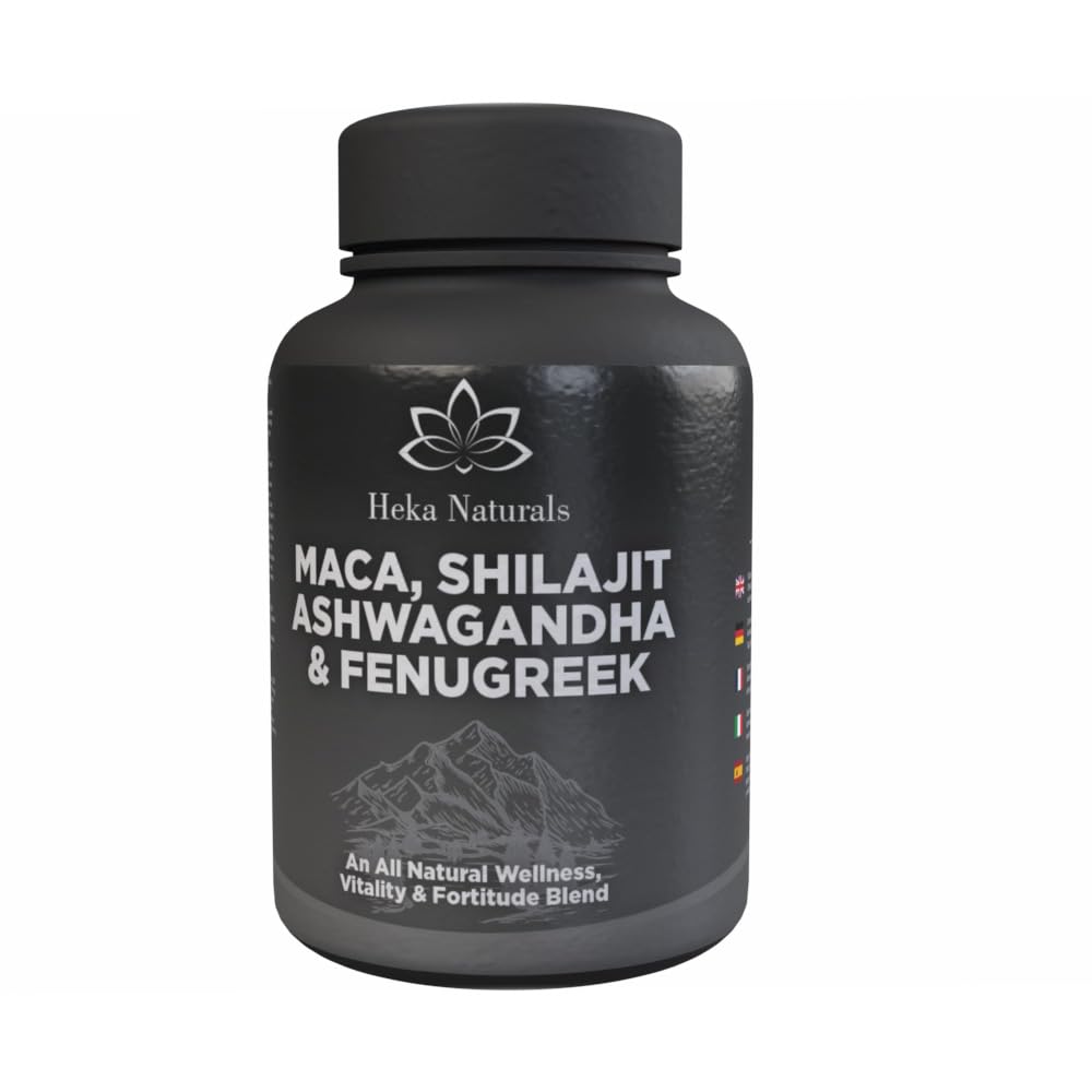 Heka Naturals Male Botanical Complex | 90 Capsules with Ashwagandha, Maca Root, Fenugreek & Shilajit | Traditional Plant-Based Ingredients for Active Lifestyles | Food Supplement Heka NaturalsAu supplements