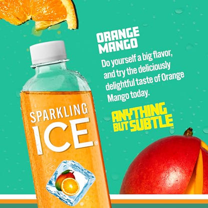 Sparkling Ice, Orange Mango Sparkling Water, Zero Sugar Flavored Water, with Vitamins Sparkling ICEUS supplements