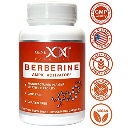 GENEX Berberine HCl 500mg (90 Capsules) | Powerful AMPK Activator, Supports Heart Genex FormulasUS supplements