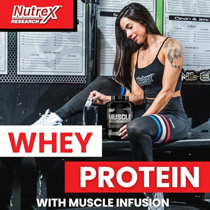 Nutrex Research Whey Protein Powder, Chocolate Muscle Infusion Whey Isolate w/EAA Nutrex ResearchUS supplements