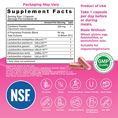 NutriCelebrity NutriFlora-Pro Probiotics for Women - Support Vaginal, Urinary Health (UTI) NutricelebrityAu supplements