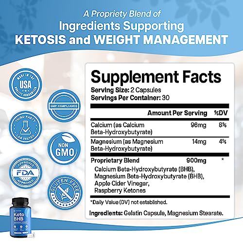 Keto BHB Exogenous Ketones for Men & Women - Keto Supplements for Mental Clarity NutrianaUS supplements