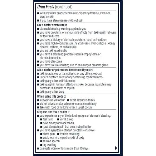 Advil PM Pain Reliever and Nighttime Sleep Aid, Ibuprofen for Pain Relief and Diphenhydramine Citrate for a Sleep Aid - 120 Coated Caplets and Pain Reliever and Fever Reducer, 10 Count Tablets AdvilAu supplements