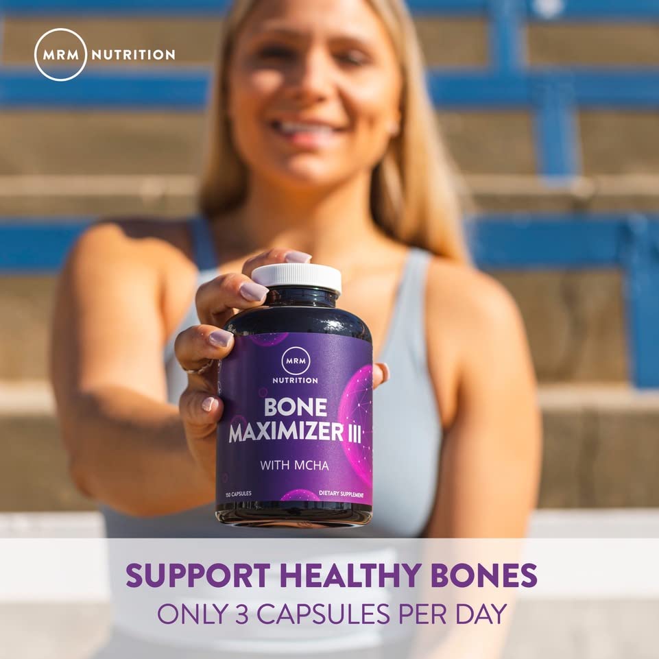 MRM Nutrition Bone Maximizer® III | with MCHA + Vitamin D3 + Vitamin K2 | Bone Health | High Potency | Key Vitamins and Minerals for Bones | 50 Servings MRMAu supplements