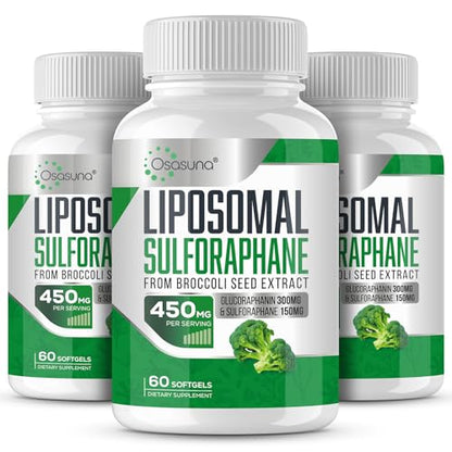 Osasuna Liposomal Sulforaphane 450MG, Maximum Absorption,180 Softgel OsasunaUS supplements
