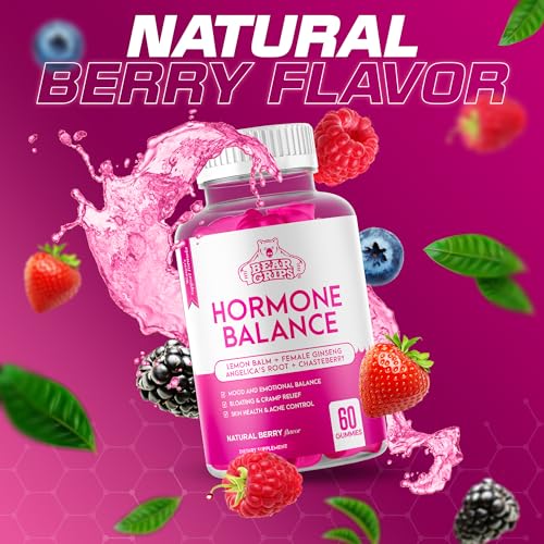 Hormone Balance for Women - PMS Relief Gummies and Bloating Relief for Women Bear GripsUS supplements