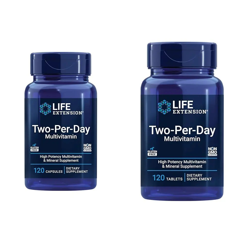 Life Extension Two-Per-Day Multivitamin 120 Capsules & 120 Tablets - Vitamins B, C, D, Zinc & Over 25 Vitamins, Minerals & Extracts Life ExtensionAu supplements